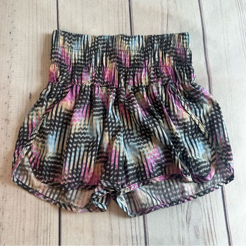 Free People FP Movement The Way Home Running Shorts Sz XS Colorful Euphoria Gym
